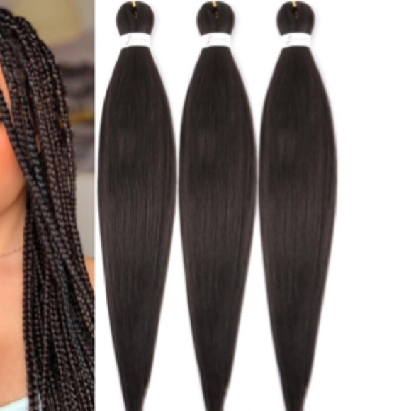 Dark Brown Braiding Hair Pre Stretched 26 Inch 4 Packs Crochet Box Braids NEW - Picture 3 of 6
